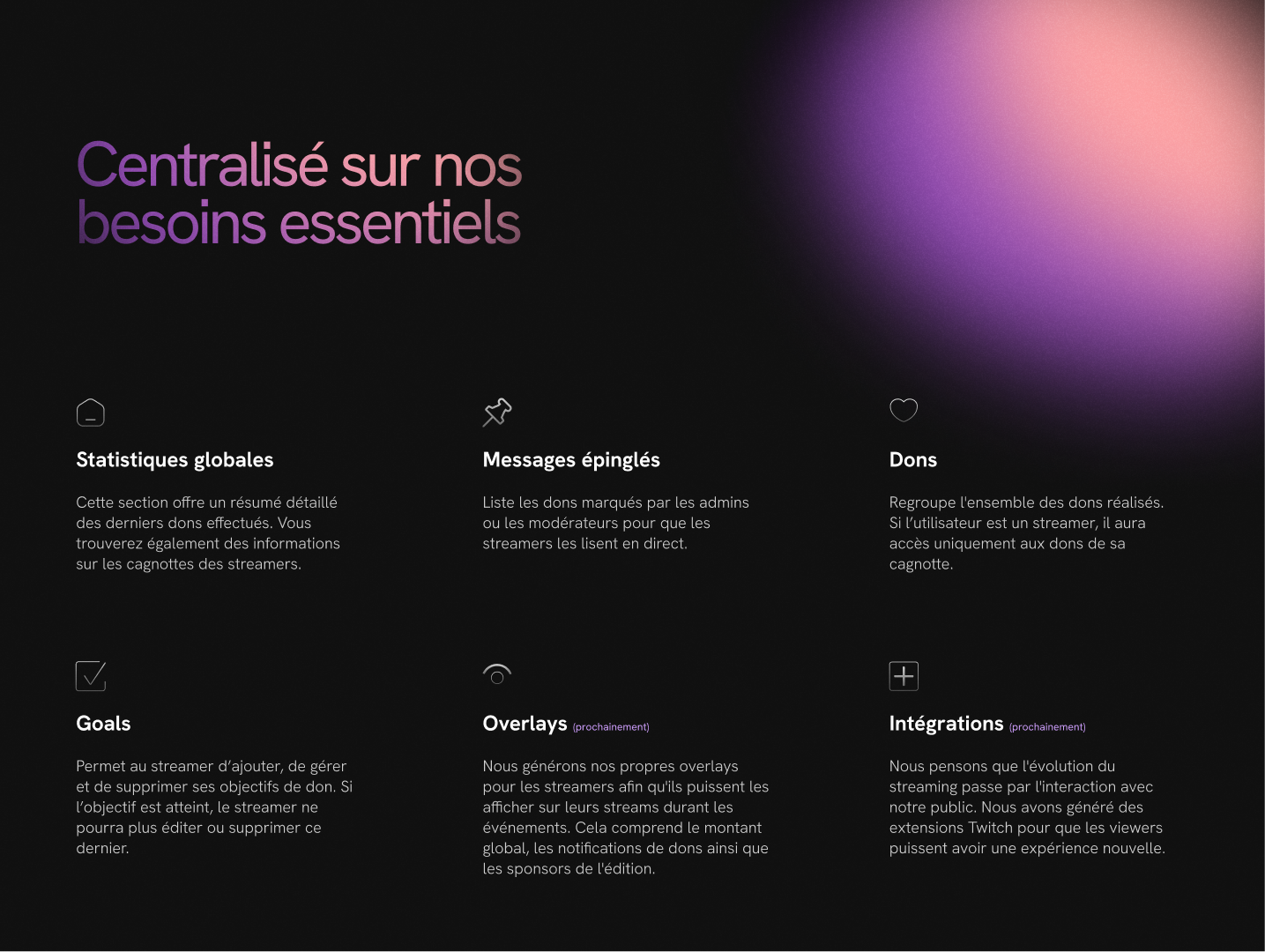 Bento Design de l'interface du DGM (Donation Goal Manager) by Sleepless Night
