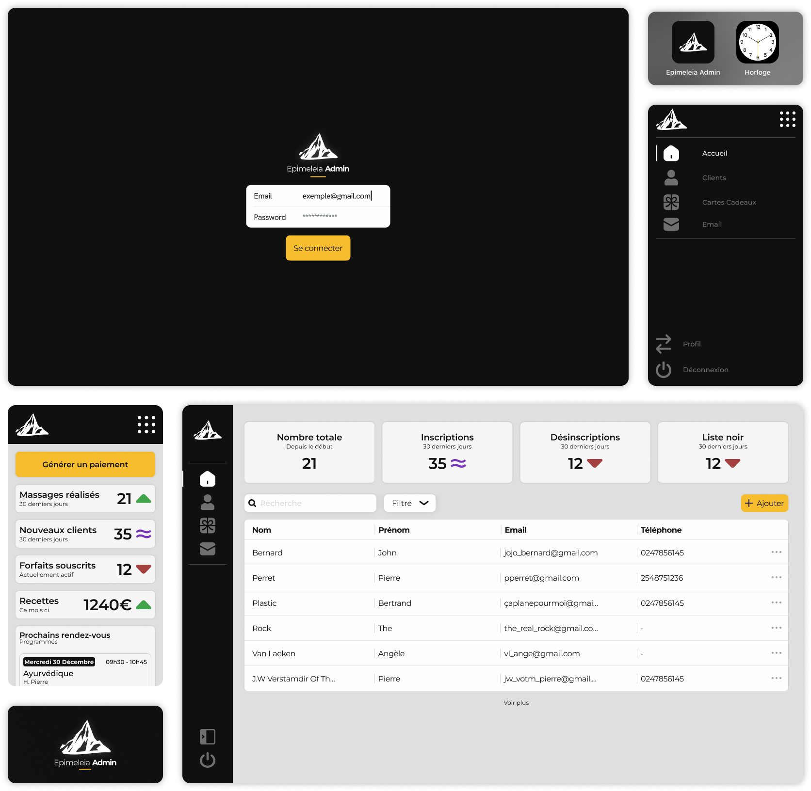 Bento Design de l'interface